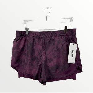 RBX Women's Two In One Running Compression Shorts XL NWT